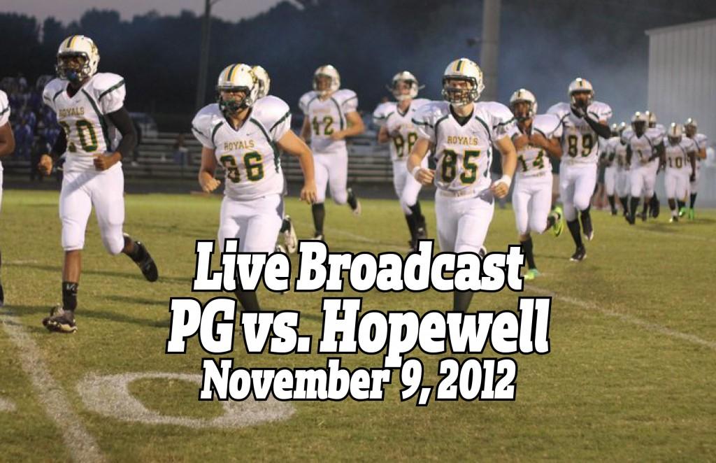 Live Broadcast Friday Night Football PG vs. Hopewell