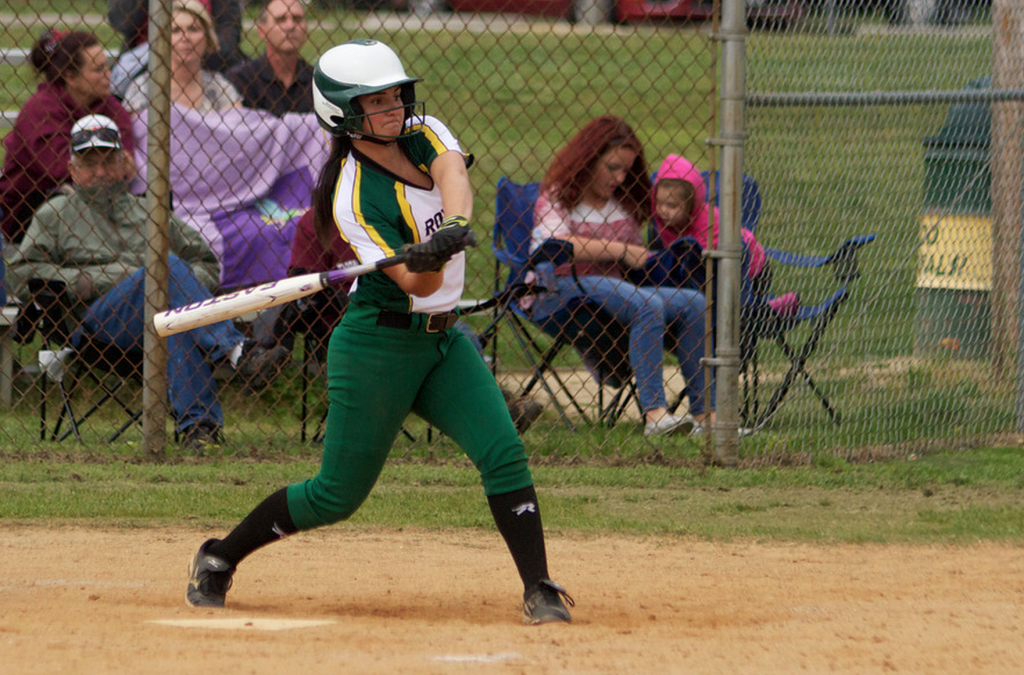 Mandi Almarode takes her cut at a pitch in a game against Thomas Dale during the 2013 season. 