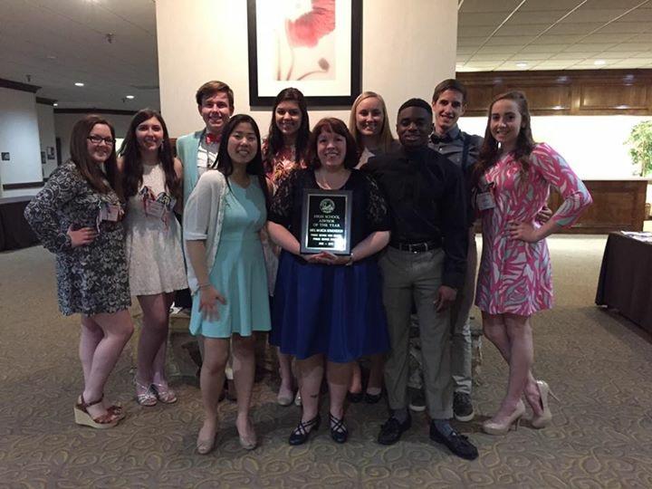 Students who attended VSCA with Ms. Edmundson, after receiving Advisor of the Year Award.