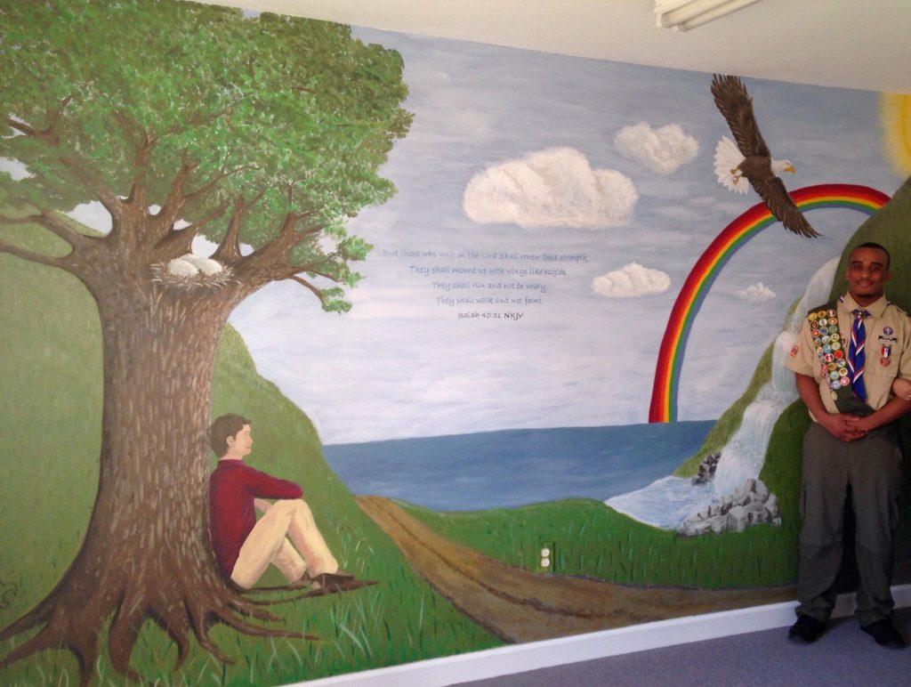 Senior Creates Mural for Troop 900 Eagle Scout Project